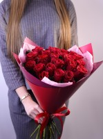 Букет красных голландских роз #DM15