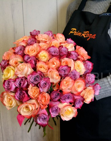Букет из 51 разноцветной розы #SR05