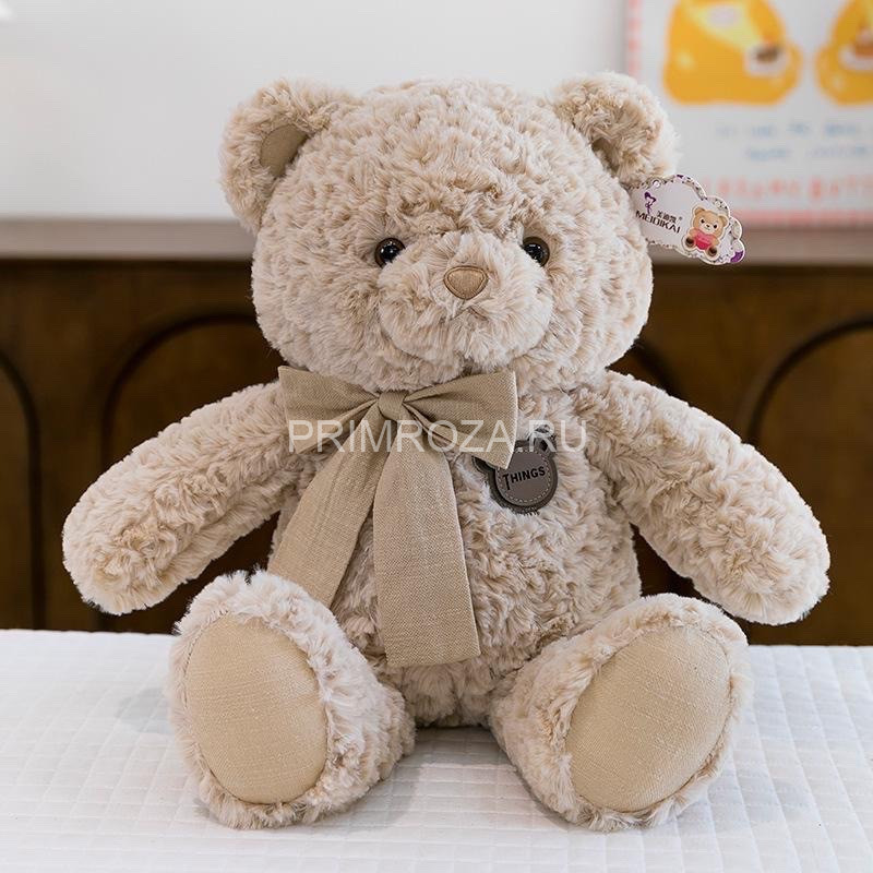 Цветы c доставкой во Владивостоке <br>Мишка с бантиком (50 см)  