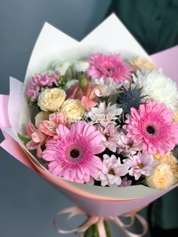 Цветы c доставкой во Владивостоке <br>Нежный сборный букет #A0215 