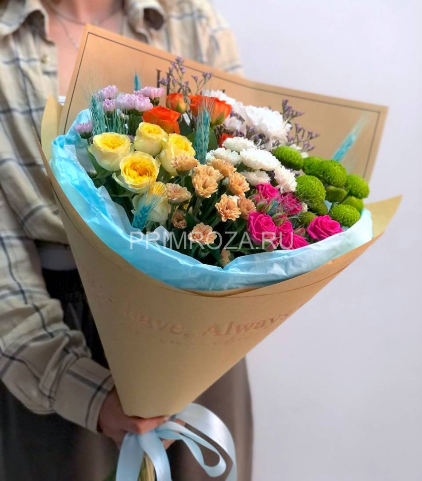 Цветы c доставкой во Владивостоке <br>Яркое ассорти #В0032 