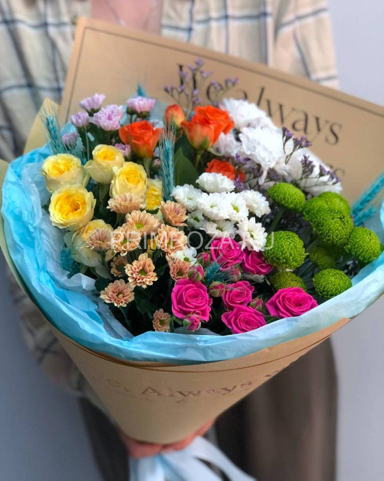 Цветы c доставкой во Владивостоке <br>Яркое ассорти #В0032 