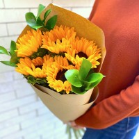 Монобукет из подсолнухов #P007