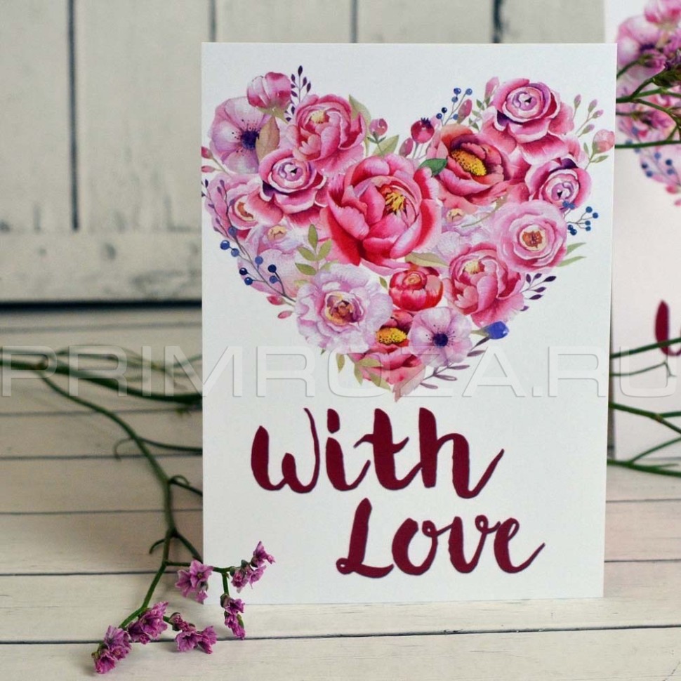 Цветы c доставкой во Владивостоке <br>Тематическая открытка  