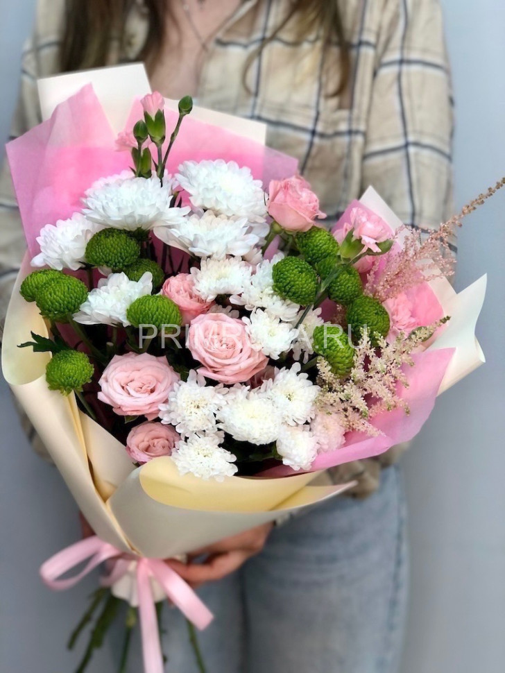 Цветы c доставкой во Владивостоке <br>Сборный букет #A6647 