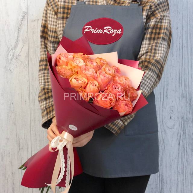 Букет из пионовидных роз #R8736
