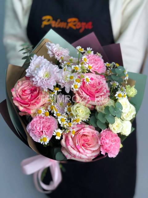 Сборный букет с розой #А6111