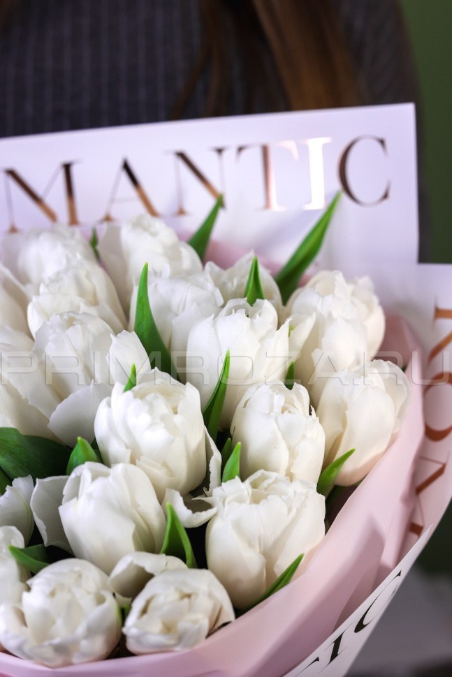Цветы c доставкой во Владивостоке <br>#DV25 Букет белых тюльпанов   