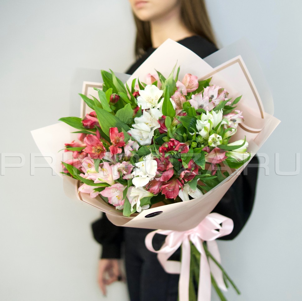 Цветы c доставкой во Владивостоке <br>Букет альстромерии #DM08