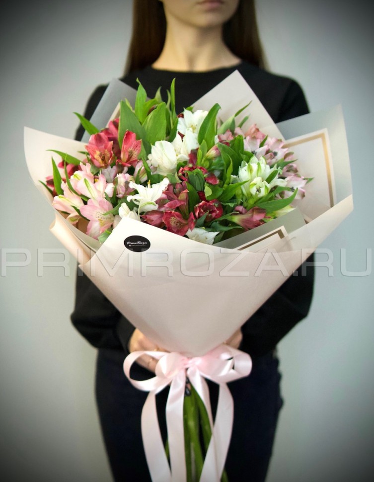 Цветы c доставкой во Владивостоке <br>Букет альстромерии #DM08