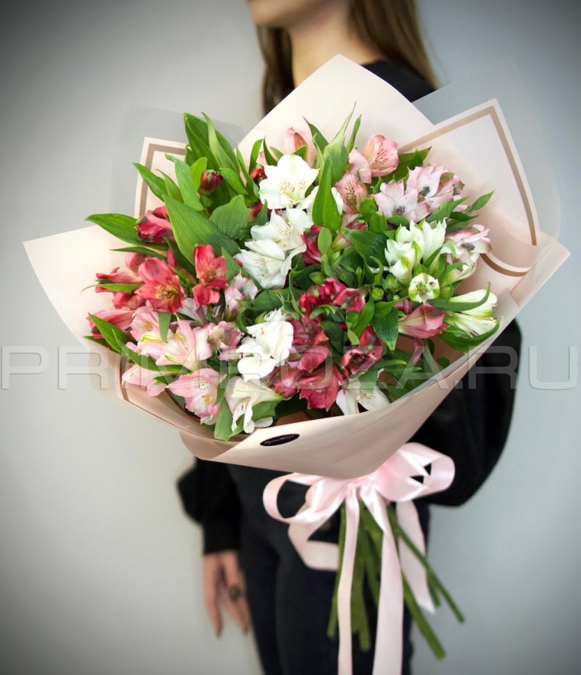 Цветы c доставкой во Владивостоке <br>Букет альстромерии #DM08