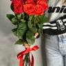 БУКЕТ ИЗ 11  ВЫСОКИХ АЛЫХ РОЗ  #R1145
