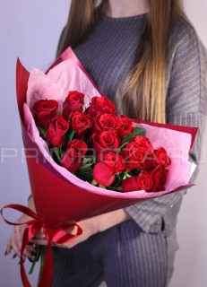Букет красных голландских роз #DM15