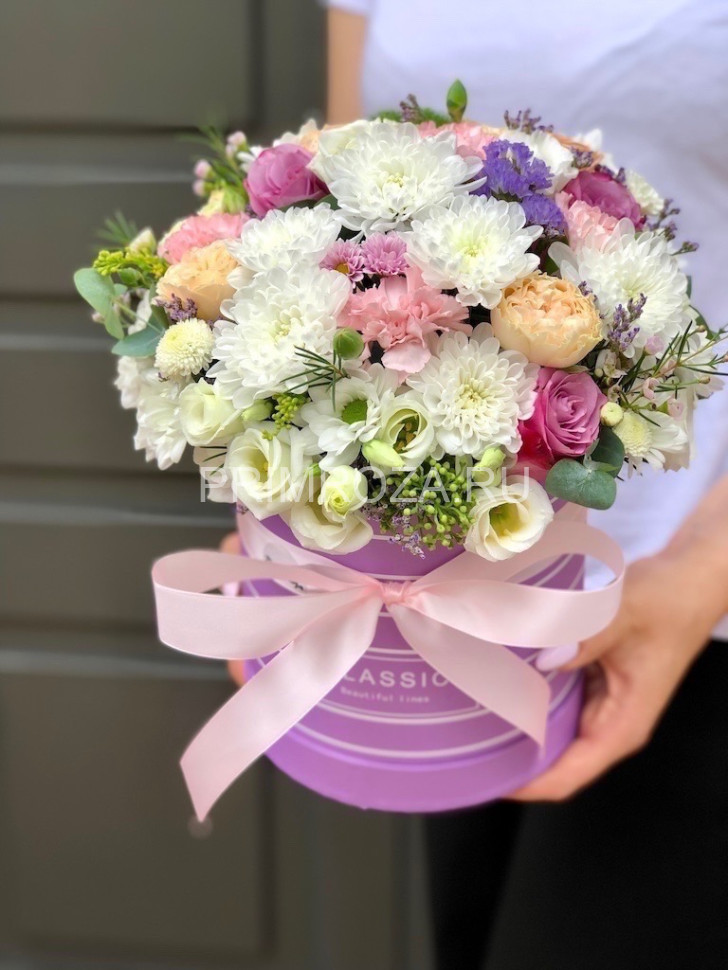 Цветы c доставкой во Владивостоке <br>Цветочная композиция из хризантем # 