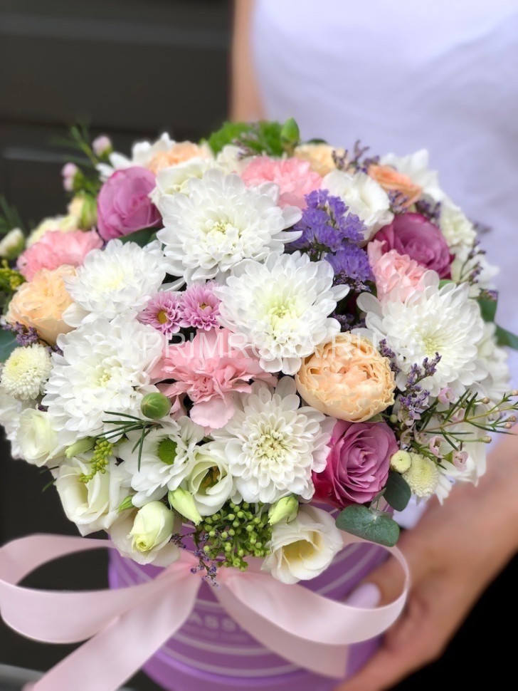 Цветы c доставкой во Владивостоке <br>Цветочная композиция из хризантем # 