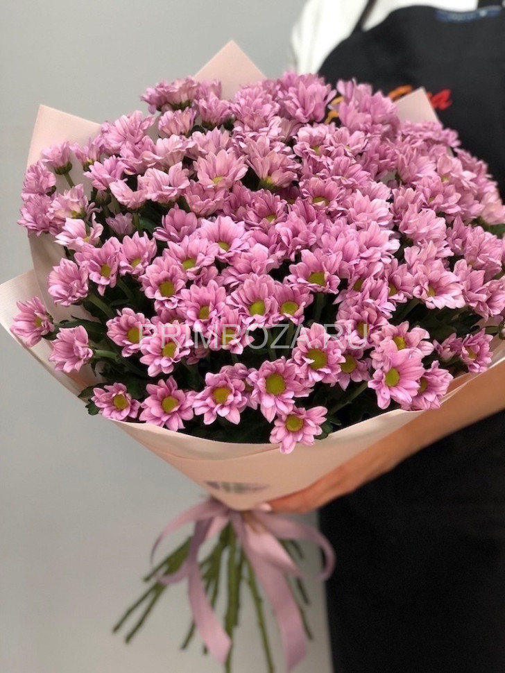 Цветы c доставкой во Владивостоке <br>Букет розовых хризантем #6676 