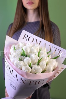 Букет белых тюльпанов  