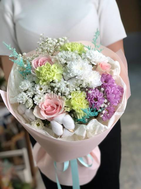 Букет- ассорти с хлопком #6347