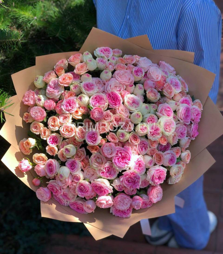 Букет из mix букетных роз #R0056