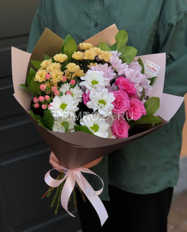 Цветы c доставкой во Владивостоке <br>Яркое ассорти #M06 