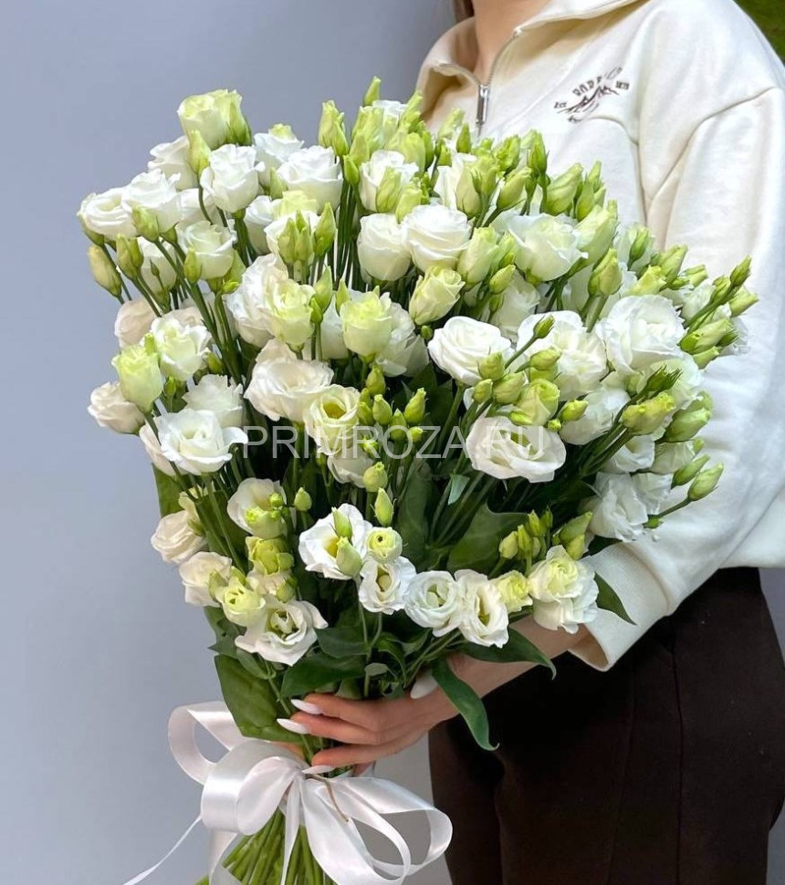 Букет из 21 белоснежной эустомы 