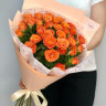 Букет из оранжевых кустовых роз  #R00482