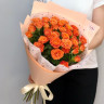 Букет из оранжевых кустовых роз  #R00482