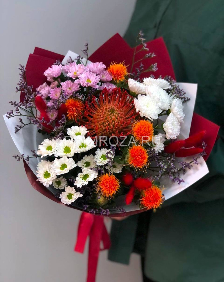 Цветы c доставкой во Владивостоке <br>Экзотический букет с нутаном #Т0998 