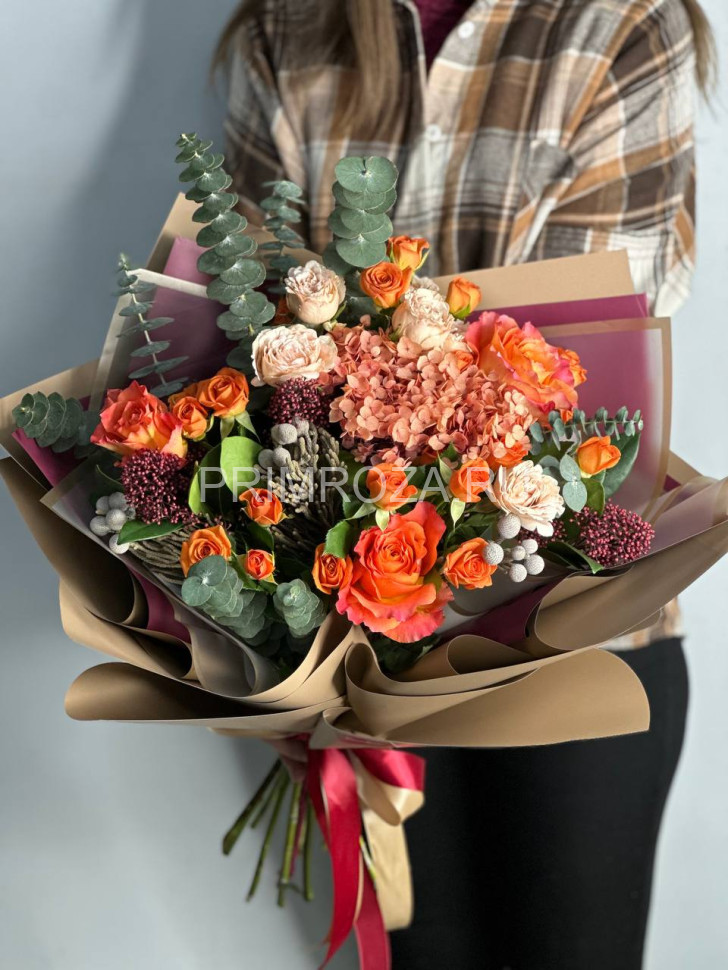 Цветы c доставкой во Владивостоке <br>Сборный букет#6691 