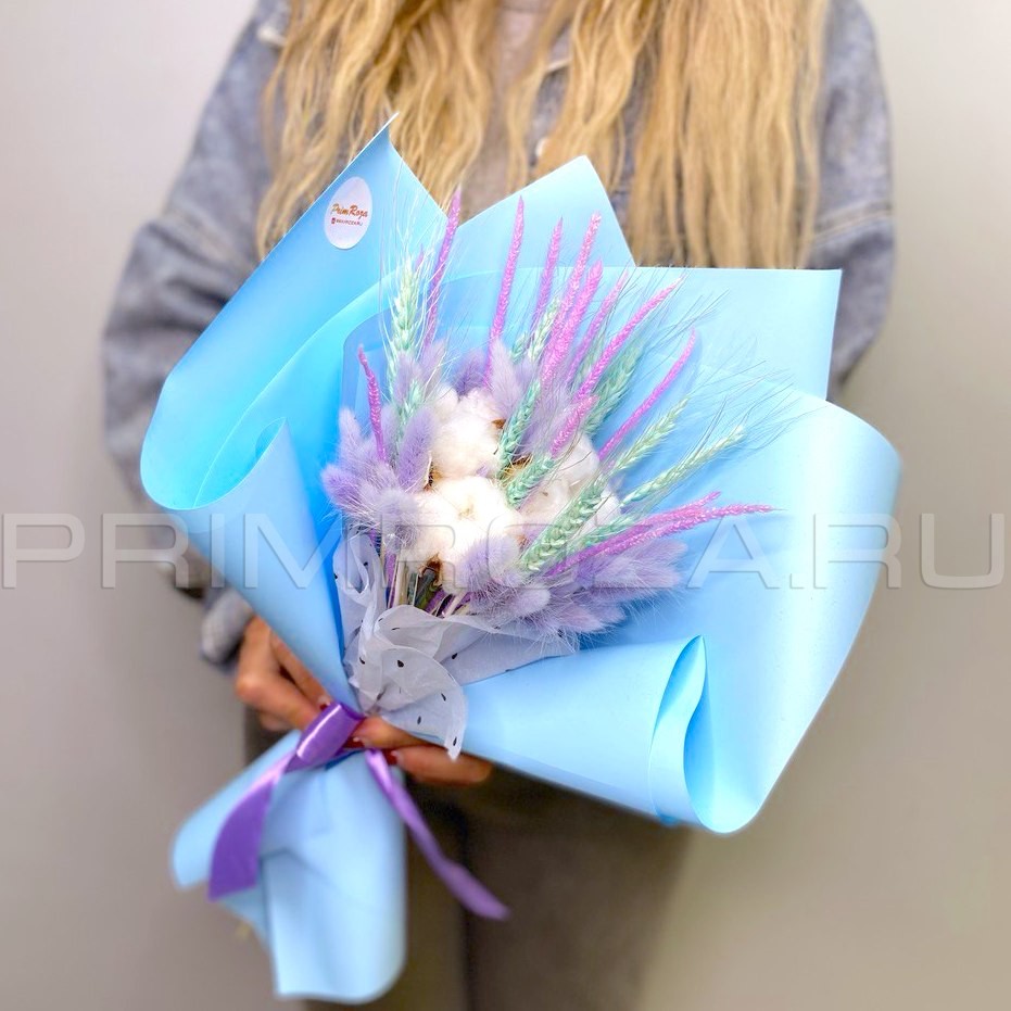 Мини букет из сухоцветов #S005 доставка во Владивостоке фото 1 — Primroza