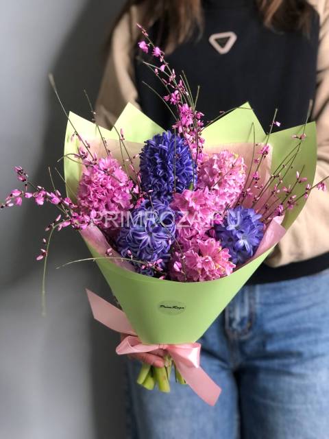 Букет комплимент с гиацинтами #2414