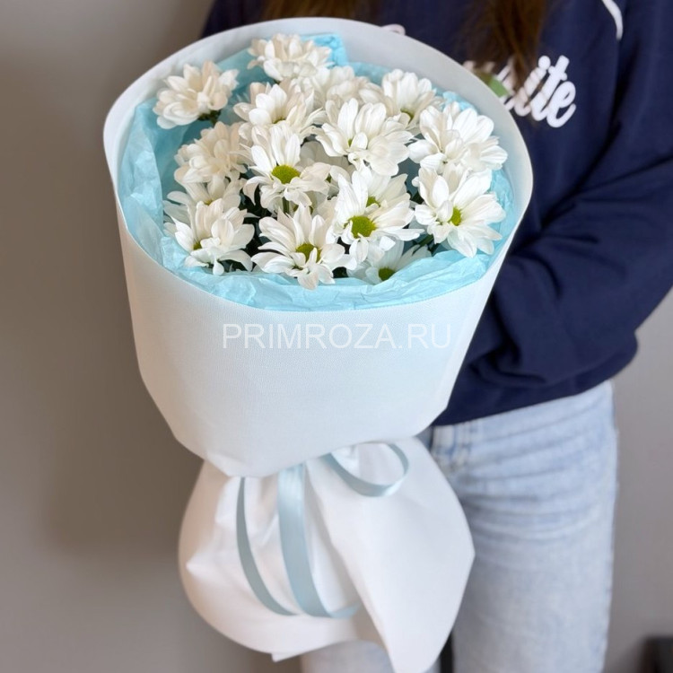 Букет-комплимент из ромашковой хризантемы #V004