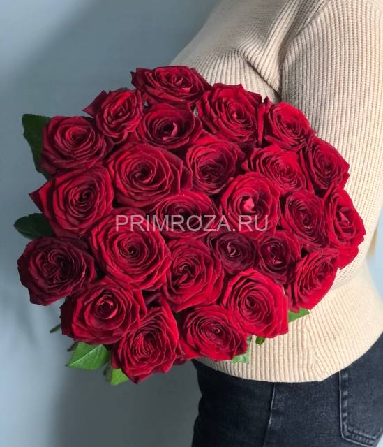 Букет из 25 красных роз 