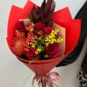 #M24 Экзотический букет с нутаном и лейкодендроном 