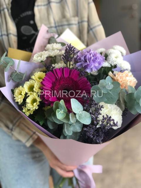 Сборный букет с герберой #6840