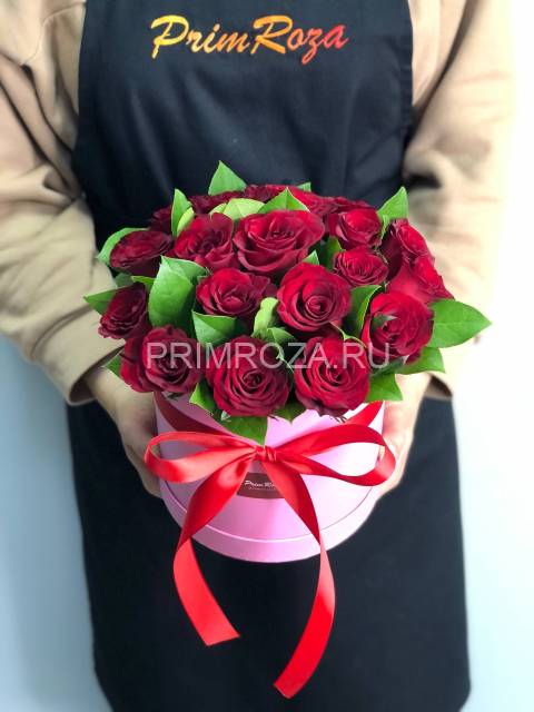 Композиция из красных роз #A0024 