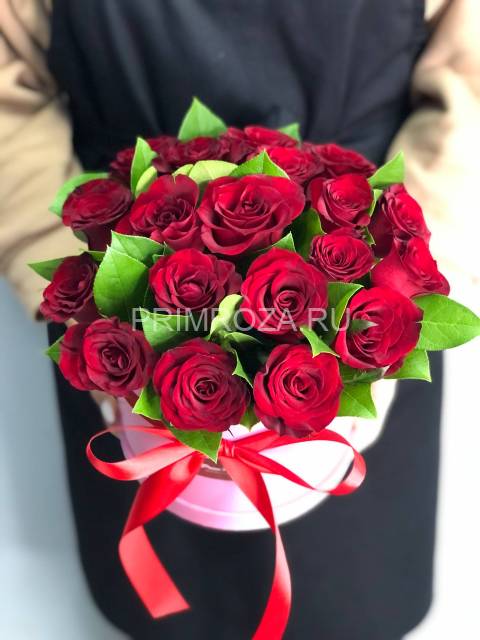 Композиция из красных роз #A0024 