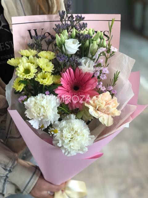 Сборный букет с герберой #6841