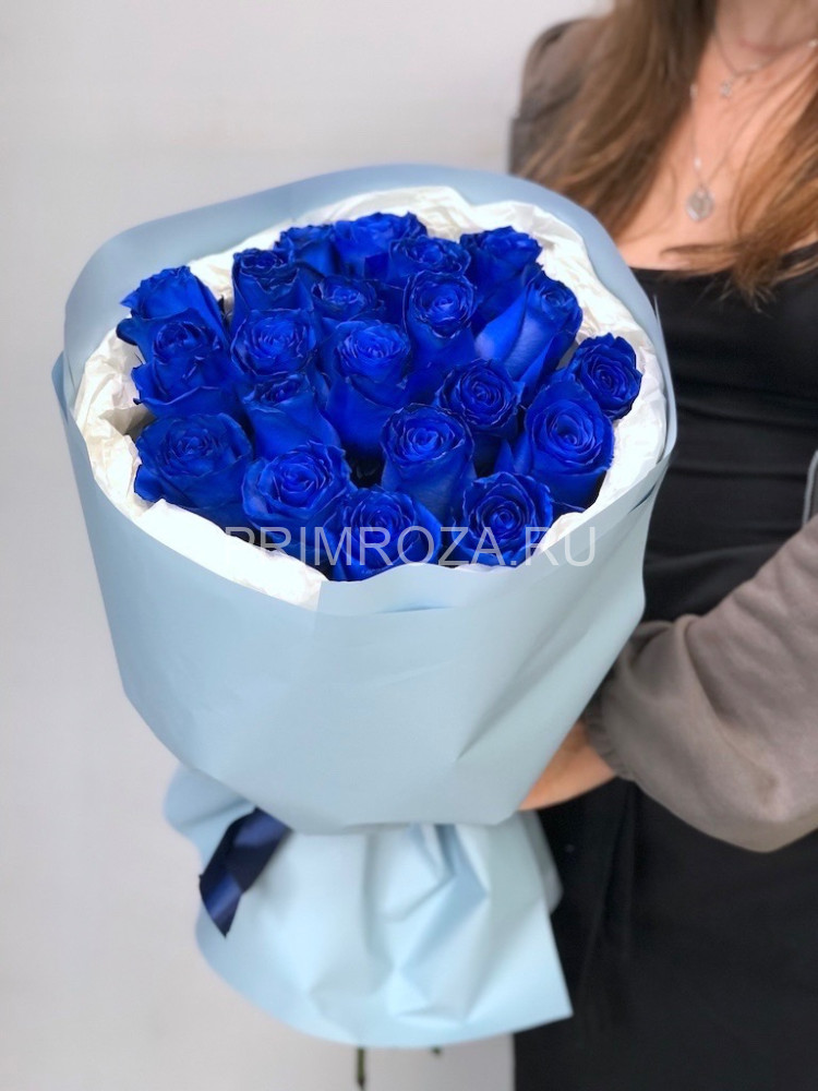 Букет синих роз (21 шт)