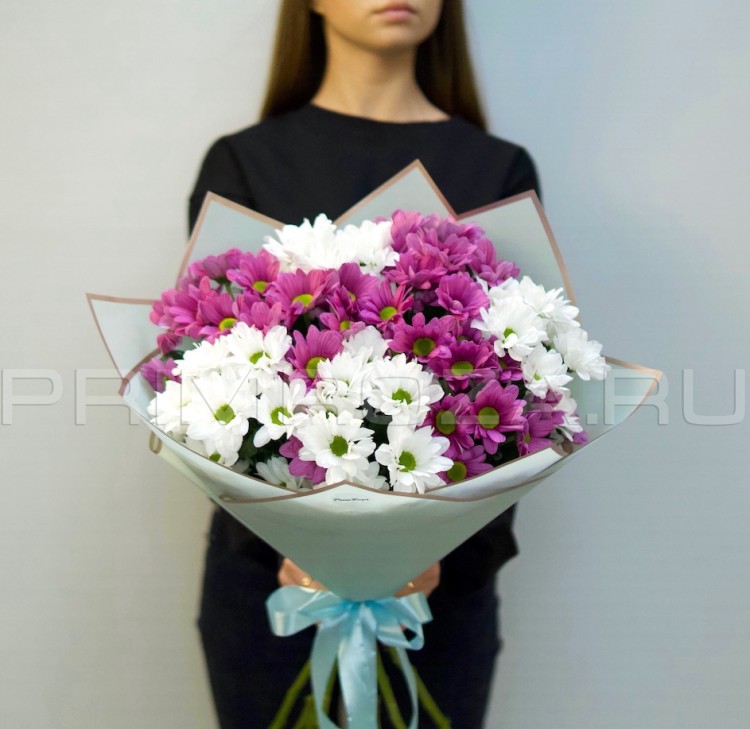 Букет из 9 кустовых хризантем