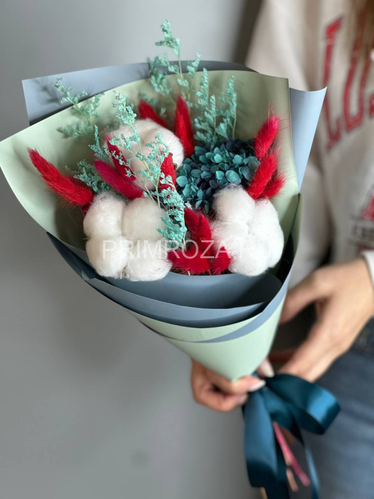 Цветы c доставкой во Владивостоке <br>Букет комплимент из сухоцветов #S0011 