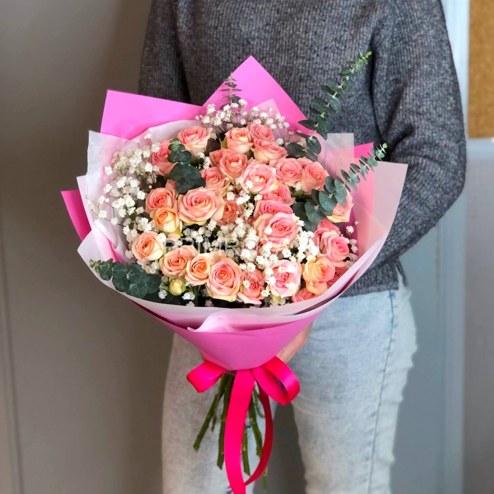 Цветы c доставкой во Владивостоке <br>Букет из кустовой розы Azora #A1539 