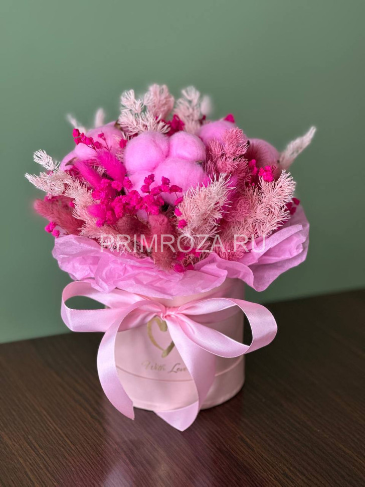 Цветы c доставкой во Владивостоке <br>Сборная композиция из сухоцветов #B6852 