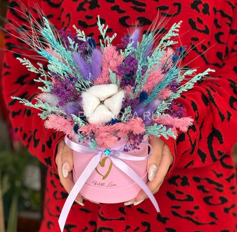 Цветы c доставкой во Владивостоке <br>Сборная композиция из сухоцветов #B6852 