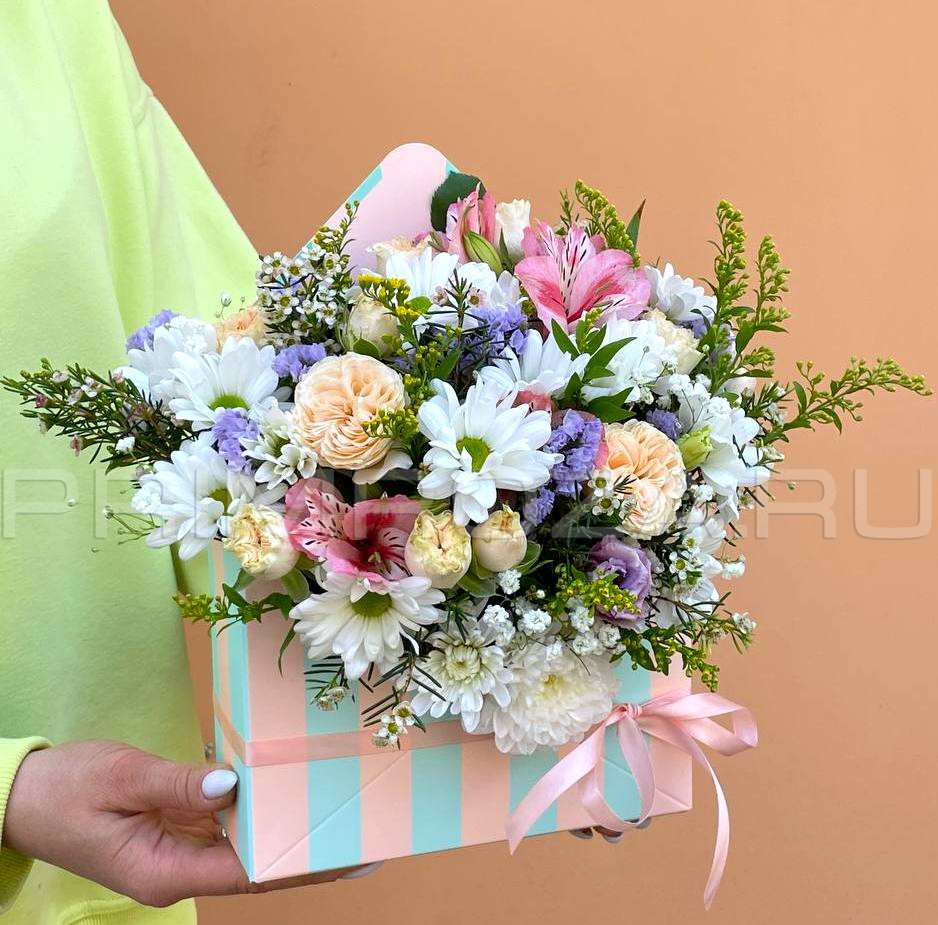 Цветы c доставкой во Владивостоке <br>Сборный конверт #A56431 
