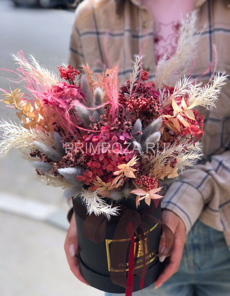 Цветы c доставкой во Владивостоке <br>Сборная композиция из сухоцветов #B0022 