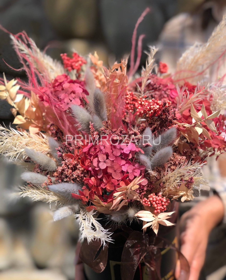 Цветы c доставкой во Владивостоке <br>Сборная композиция из сухоцветов #B0022 