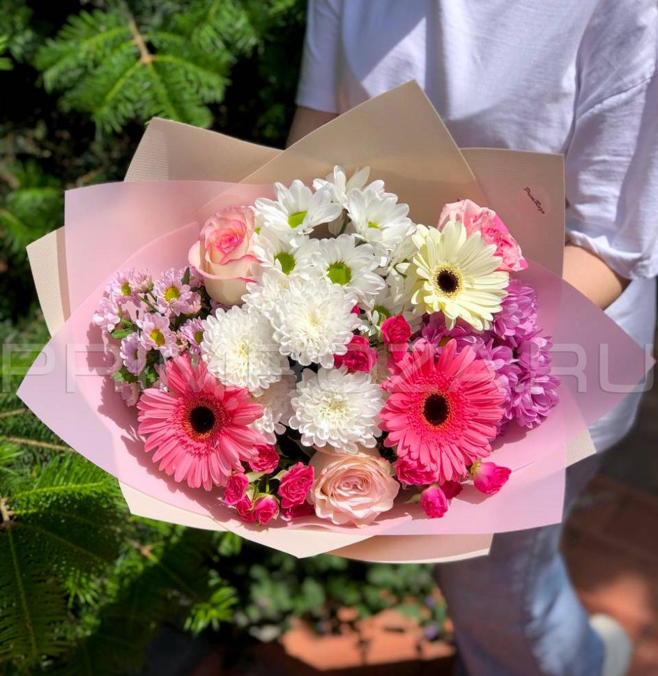 Цветы c доставкой во Владивостоке <br>Сборный букет #A3595 