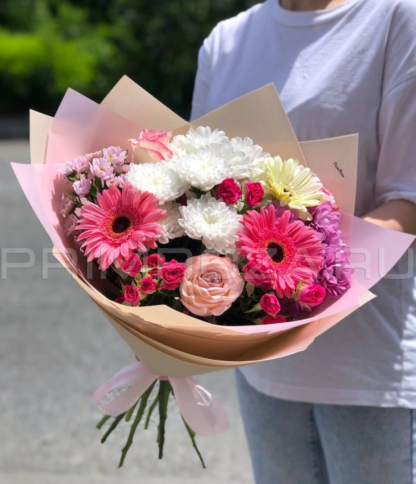 Цветы c доставкой во Владивостоке <br>Сборный букет #A3595 