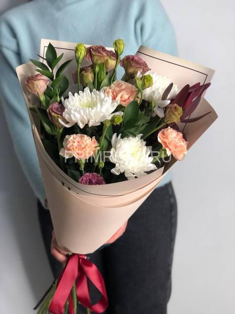 Экзотический букет с лейкодендроном #A8912